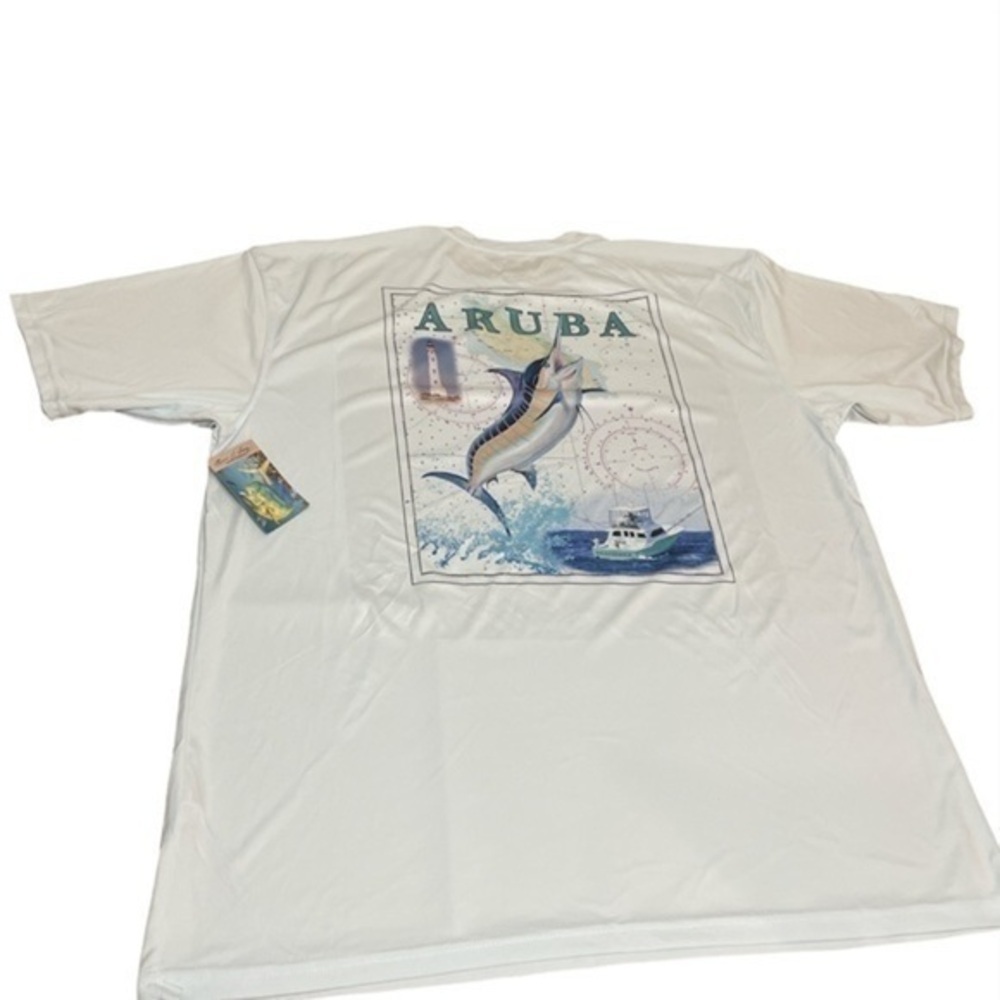 Aruba T shirt fishing logo New size 2XL